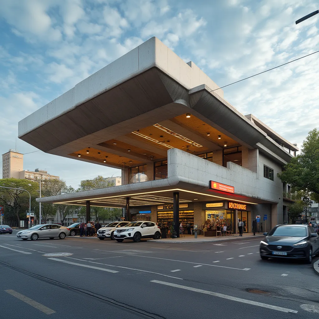 Estación de servicio urbana en Buenos Aires